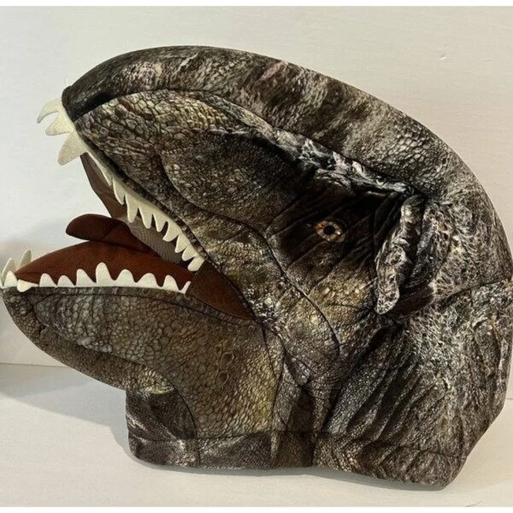Jurassic World Greeter Foam Head Dinosaur T-Rex Mask Halloween Costume Dan Dee
